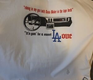 White Graphic Tee with LA Design